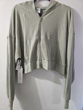 TNA Oversized Boxy Thermal In Seagrass Green